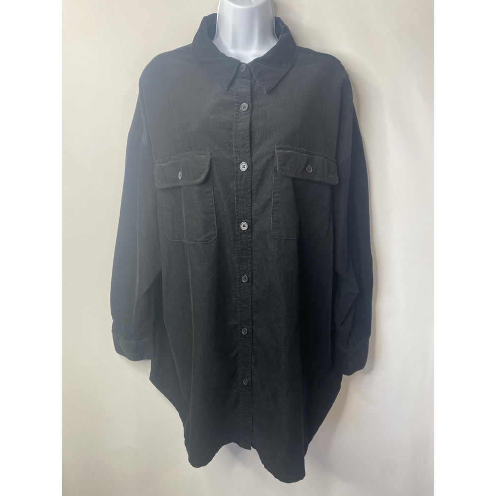 Womens Corduroy Shacket Size 18 Barn Jacket Street Wear Oversized Fall Winter - Picture 2 of 16
